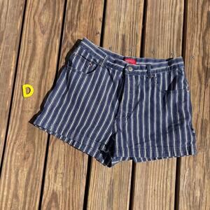✿ Vintage Y2K Striped Denim Shorts - Size 11 ✿